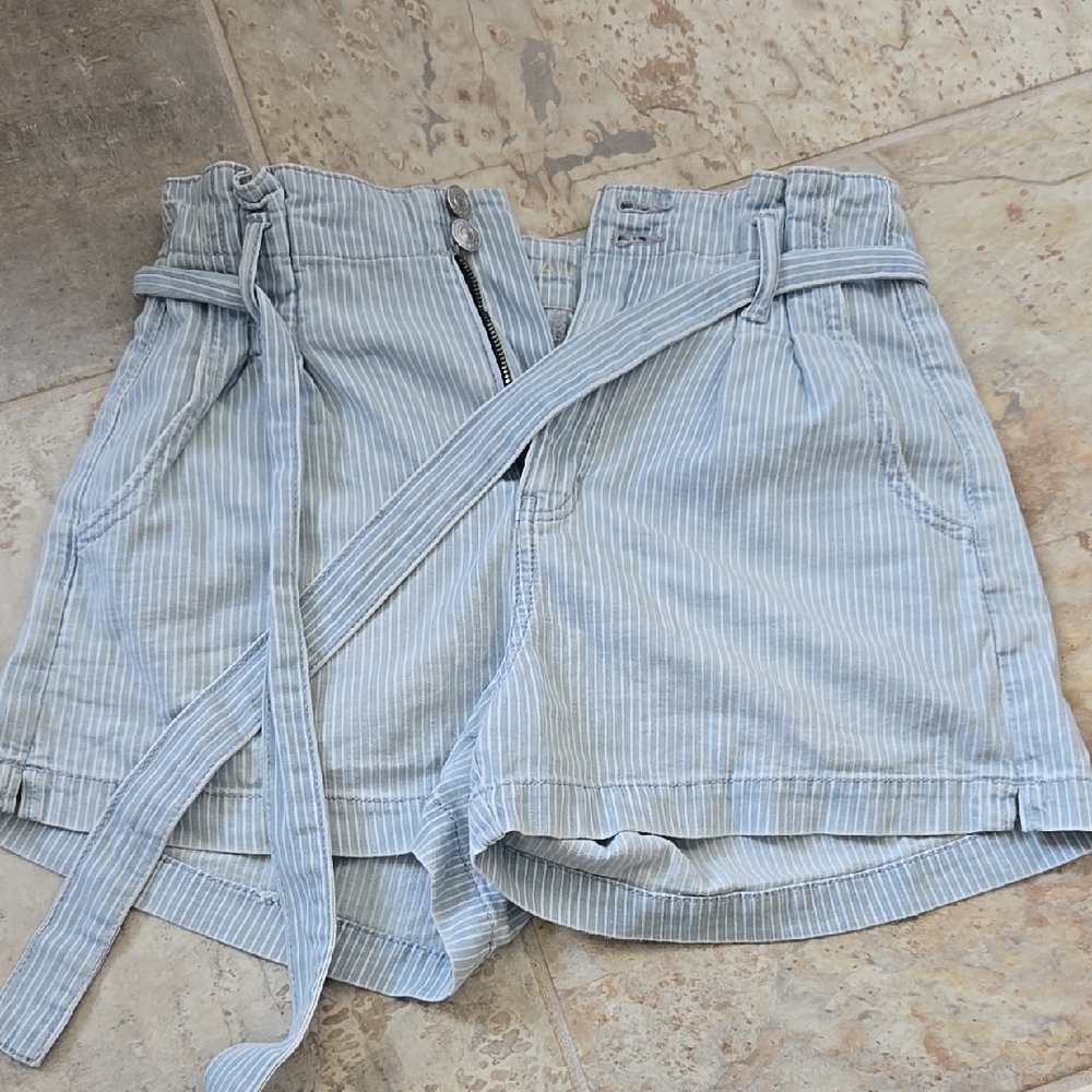 American Eagle Paper Bag Shorts Railroad Xs